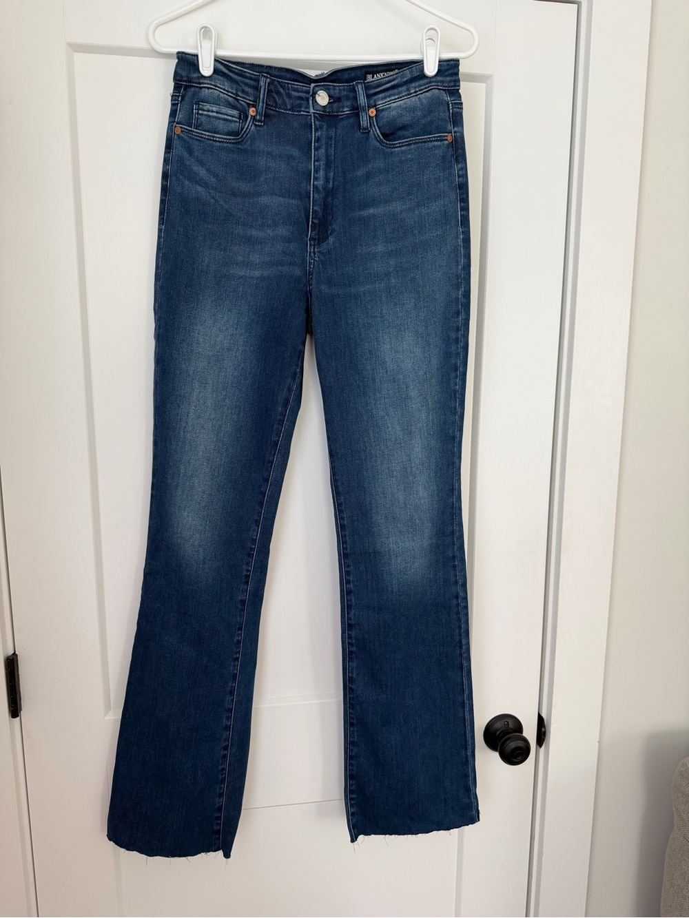 BlankNYC The Hoyt Women's High-Rise Dark Blue Mini Flare Jeans